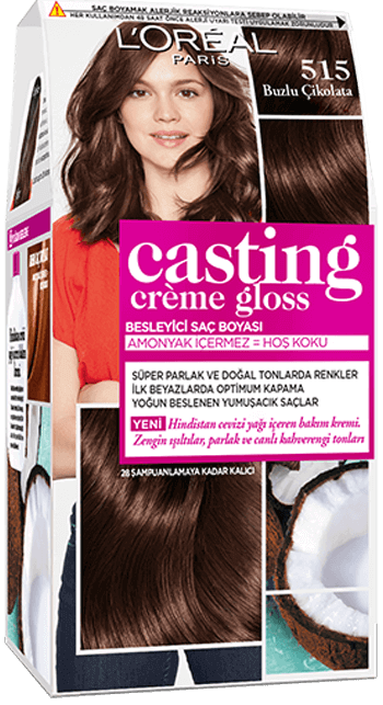 casting creme gloss saç boyası 515 buzlu çikolata