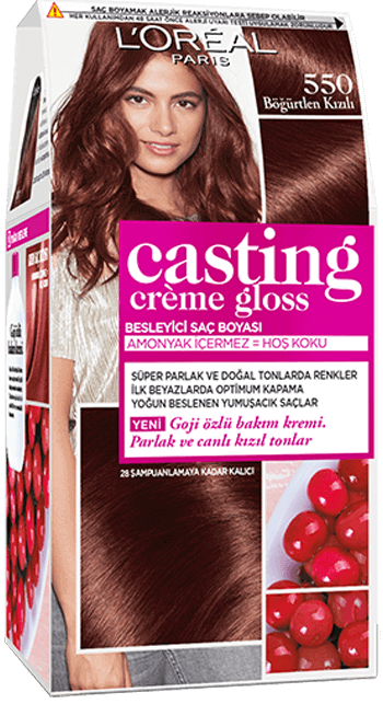 casting creme gloss saç boyası 550 böğürtlen kızılı