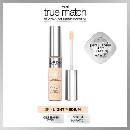 Loreal Paris True Match Serum Kapatıcı 3R Light Medium