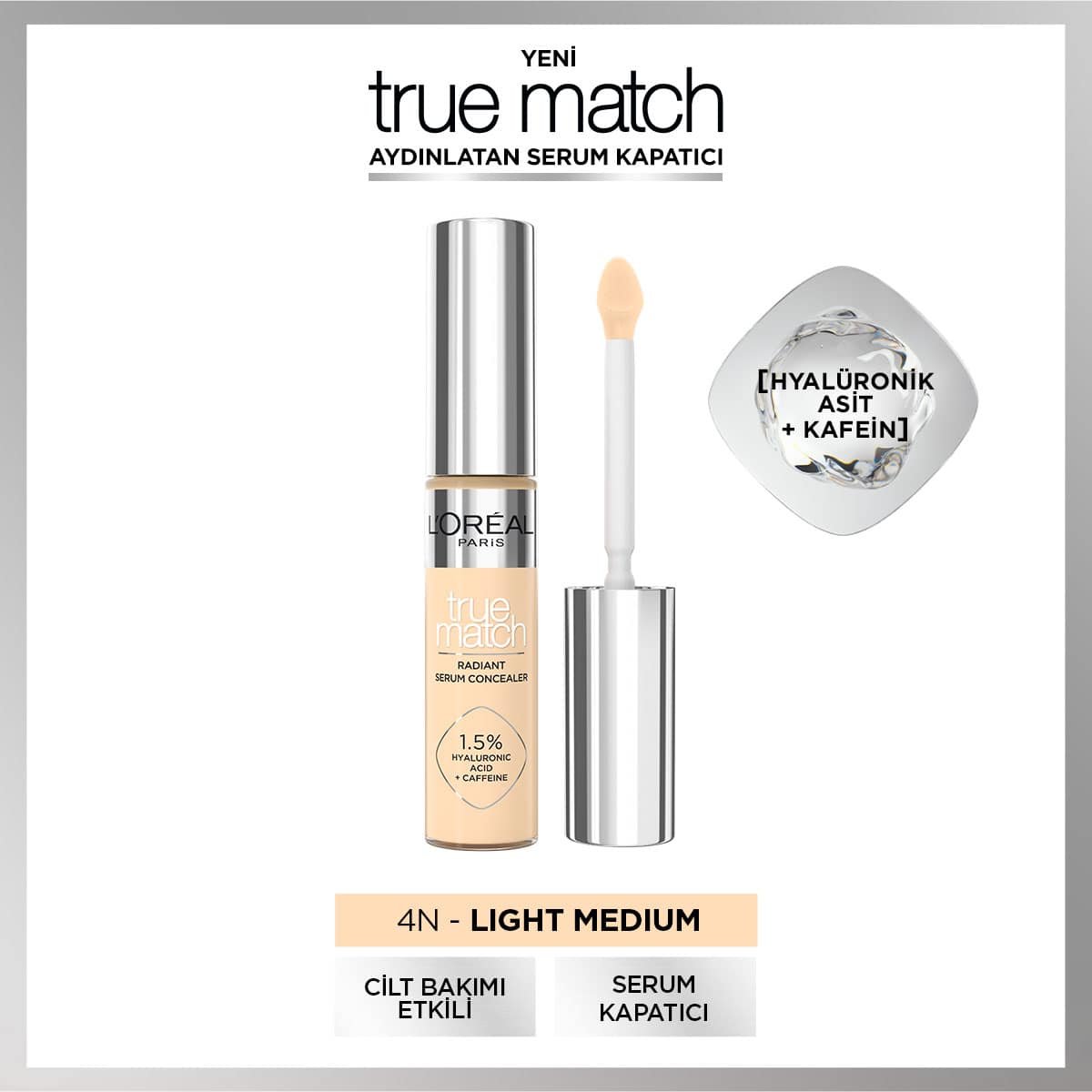 Loreal Paris True Match Serum Kapatıcı 4D Light Medium