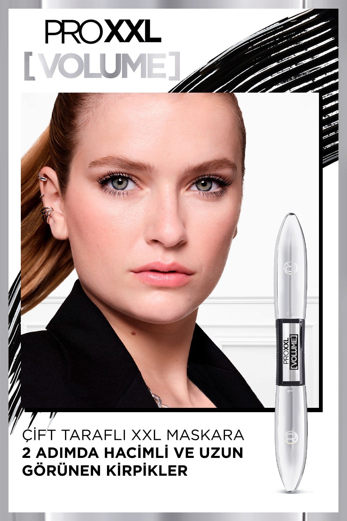 L'Oréal Paris Pro XXL Volume Çift Taraflı Maskara Hacim Etkisi