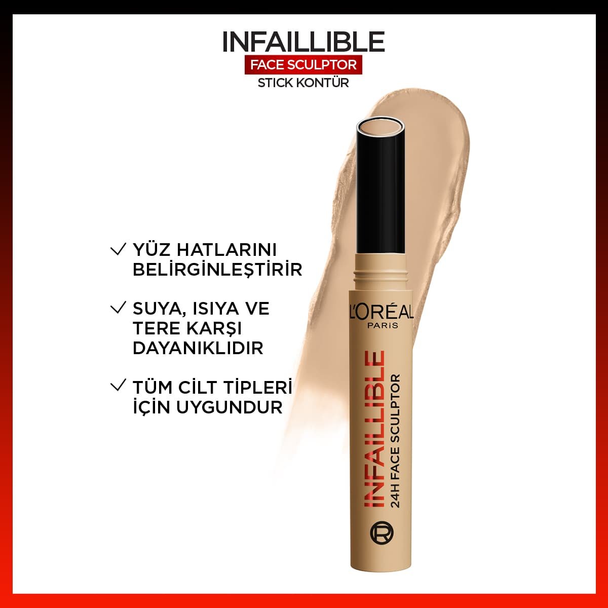 Infaillible Face Sculpt Stick Kontur Fair (1)