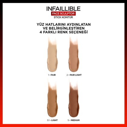 Infaillible Face Sculpt Stick Kontur Medium 4