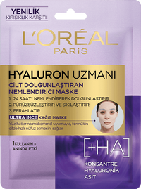 loreal paris hyaluron uzmanı dolgunlaştırıcı kağıt maske