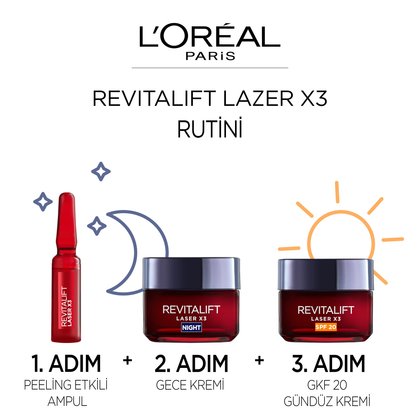 Loreal Paris Revitalift Lazer X3 Peeling Etkili Ampul