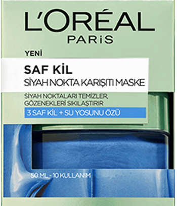 Loreal Paris Saf Kil Siyah Nokta Karşıtı Yüz Maskesi