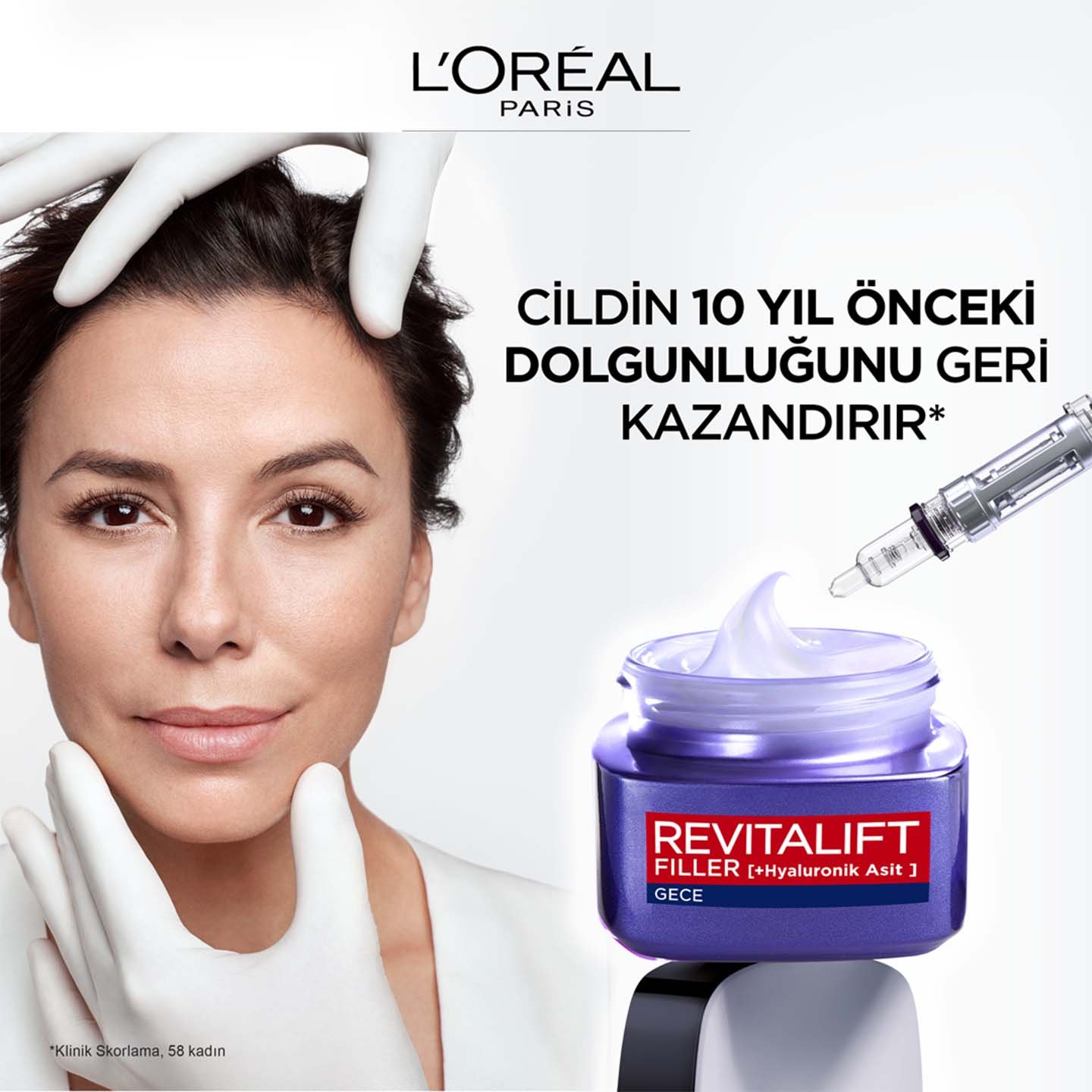 loreal paris revitalift filler dolgunlaştırıcı gece kremi