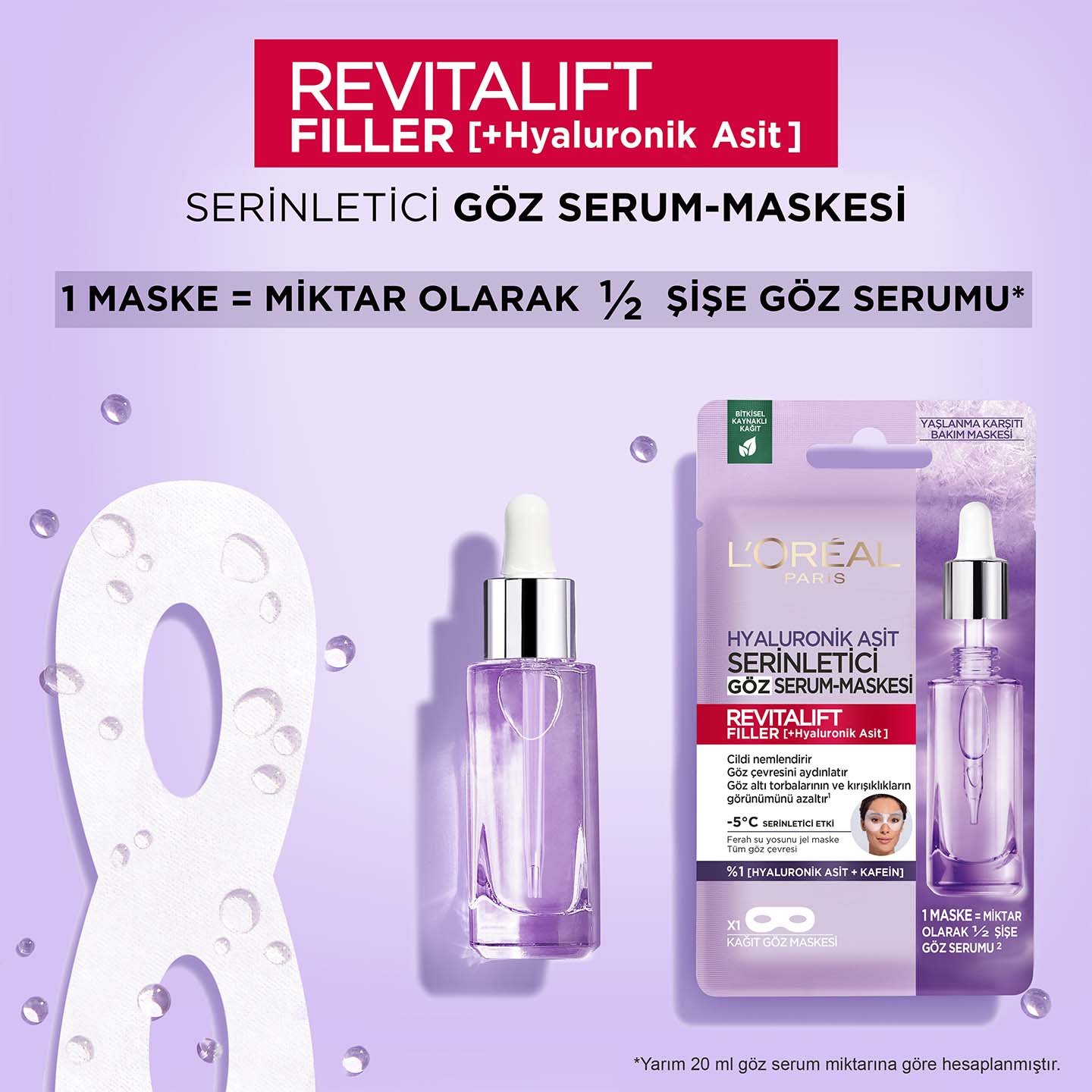 loreal paris revitalift filler serinletici göz maskesi