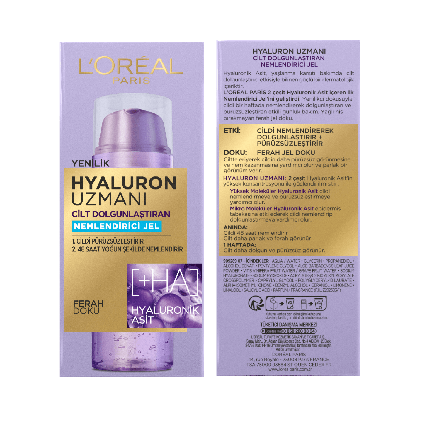 loreal paris hyaluron uzmanı cilt dolgunlaştıran nemlendirici jel