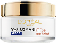 loreal paris yaş uzmanı 60 yaş gece bakım kremi