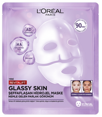 Glassy Skin Cam Cilt Görünümü Etkili Şeffaflaşan Işıltı & Nem Veren Hidrojel Yüz Maskesi